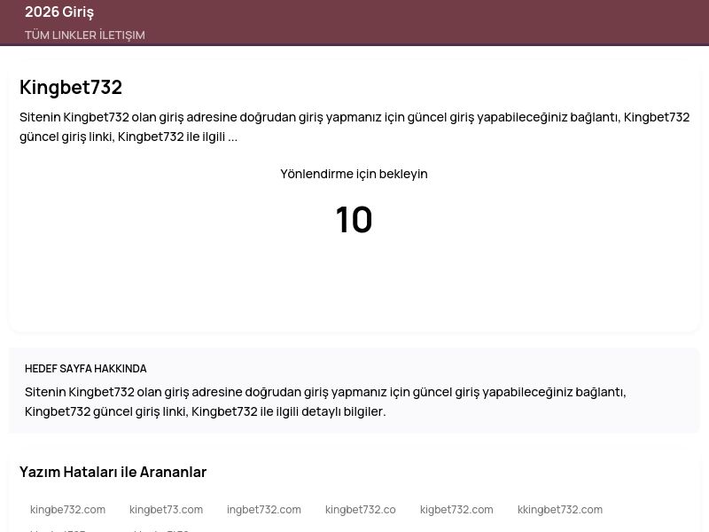 Kingbet732 - 2026 Giriş - Ekran Görüntüsü