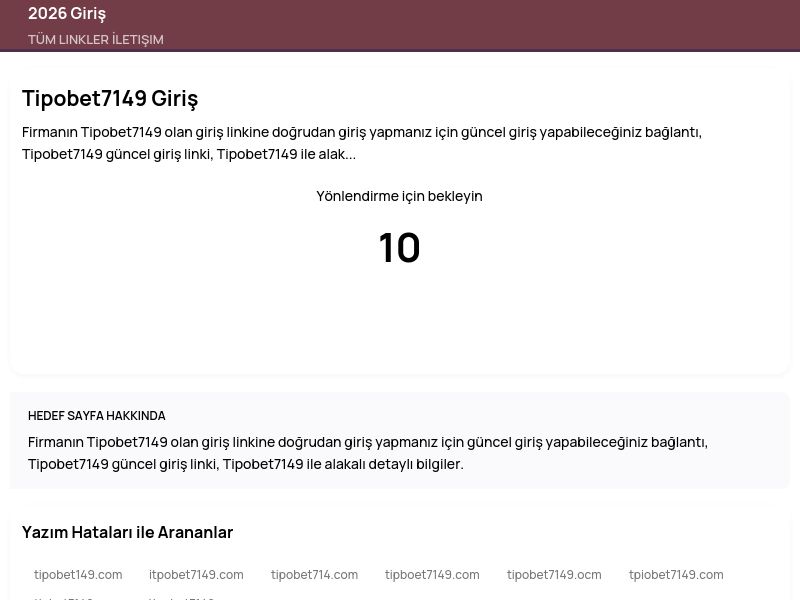 Tipobet7149 Giriş - 2026 Giriş - Ekran Görüntüsü
