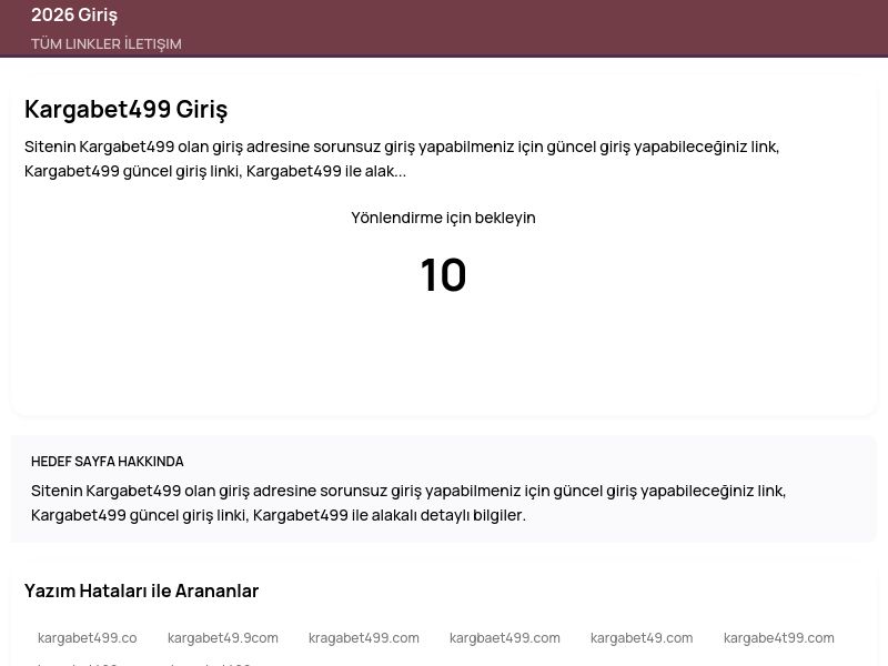 Kargabet499 Giriş - 2026 Giriş - Ekran Görüntüsü