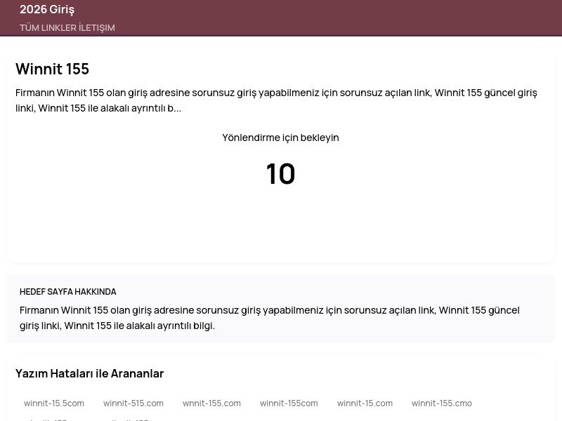Winnit 155 - 2026 Giriş - Ekran Görüntüsü
