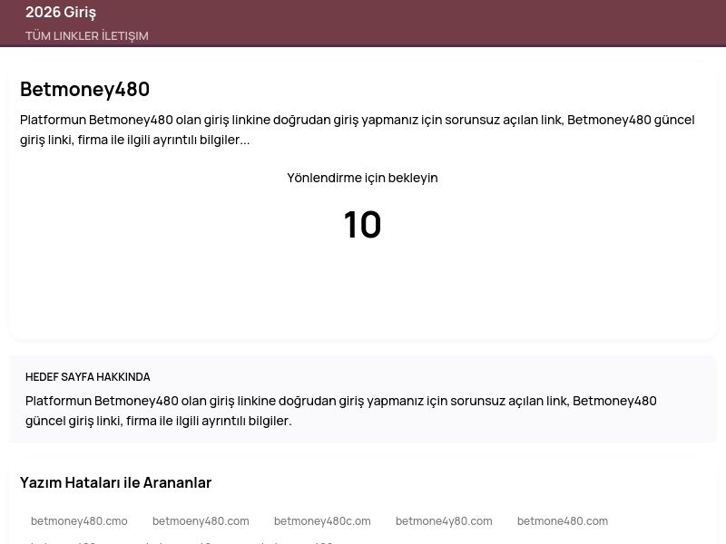 Betmoney480 - 2026 Giriş - Ekran Görüntüsü