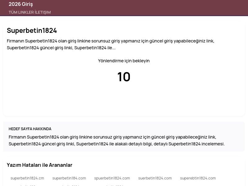Superbetin1824 - 2026 Giriş - Ekran Görüntüsü