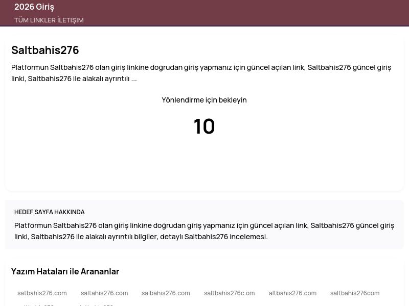 Saltbahis276 - 2026 Giriş - Ekran Görüntüsü
