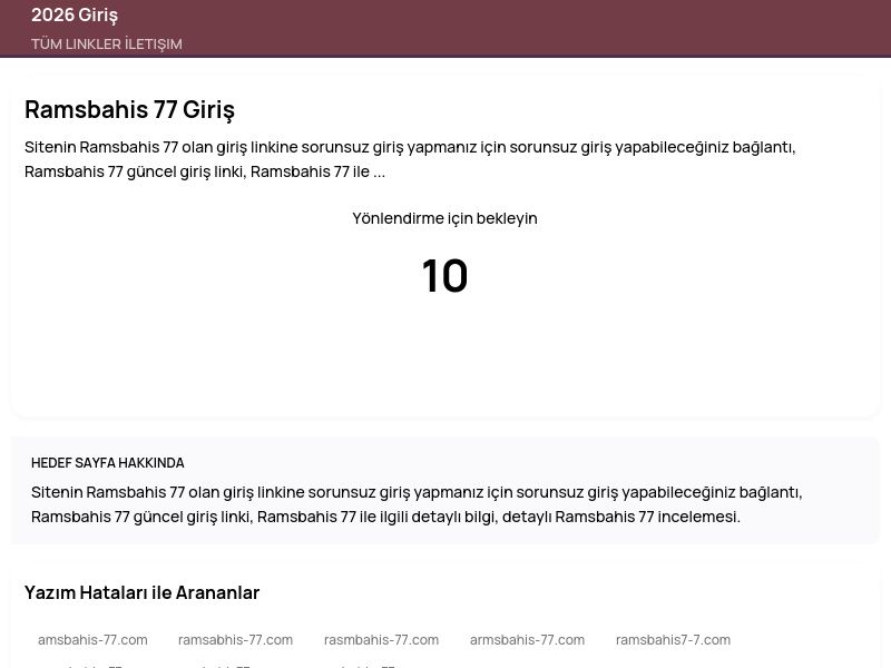 Ramsbahis 77 Giriş - 2026 Giriş - Ekran Görüntüsü