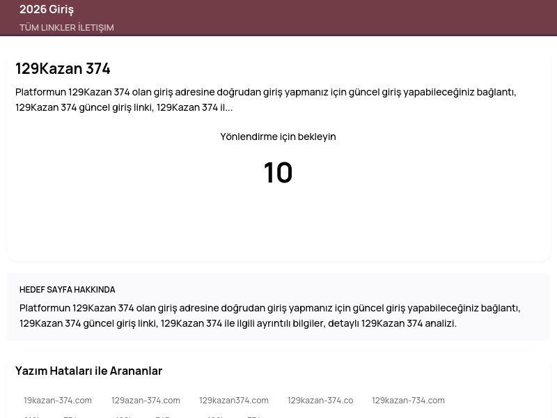 129Kazan 374 - 2026 Giriş - Ekran Görüntüsü