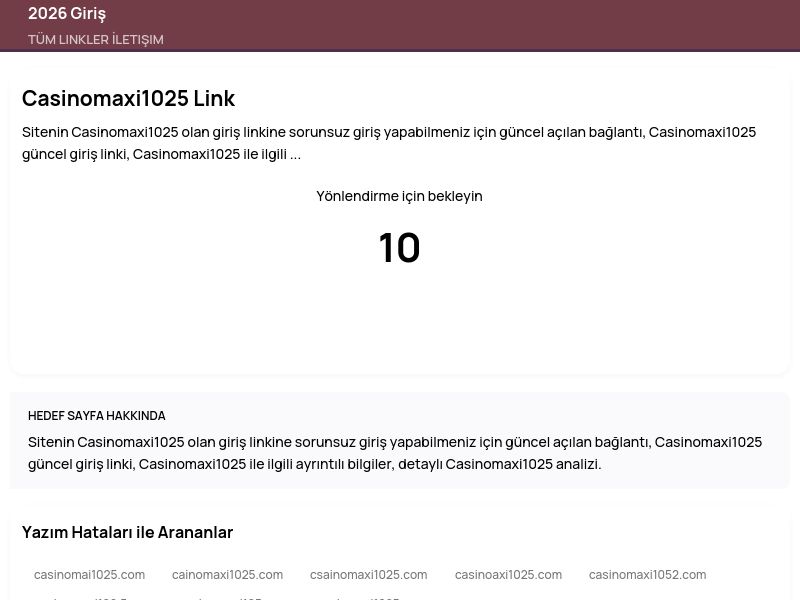 Casinomaxi1025 Link - 2026 Giriş - Ekran Görüntüsü