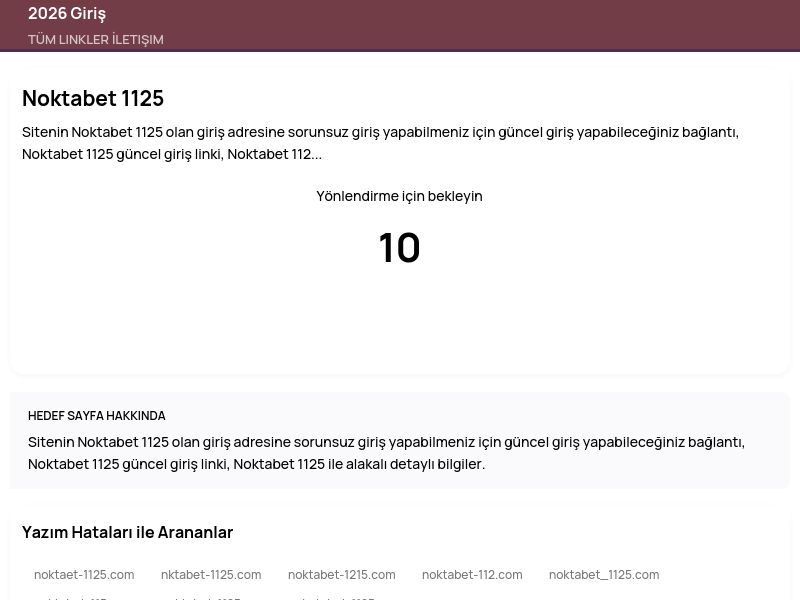 Noktabet 1125 - 2026 Giriş - Ekran Görüntüsü