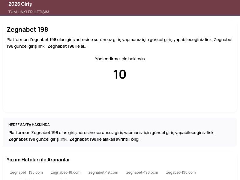Zegnabet 198 - 2026 Giriş - Ekran Görüntüsü
