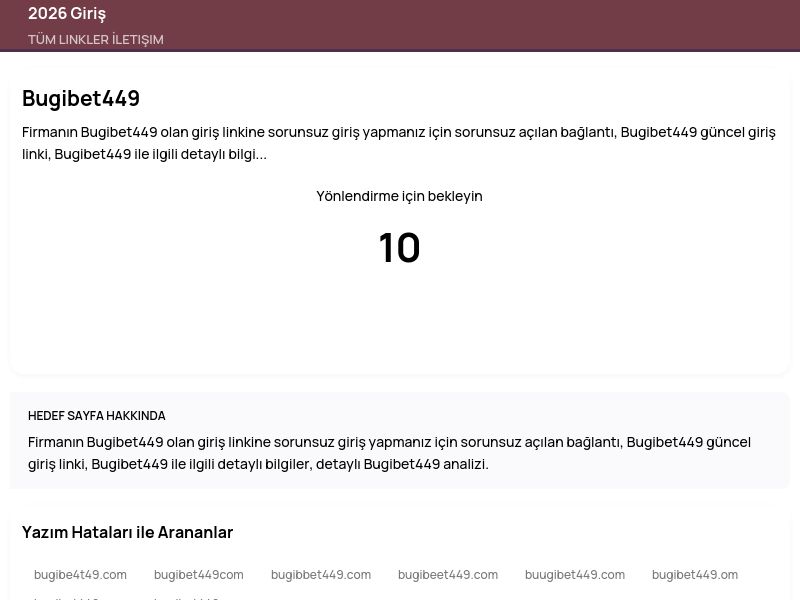 Bugibet449 - 2026 Giriş - Ekran Görüntüsü