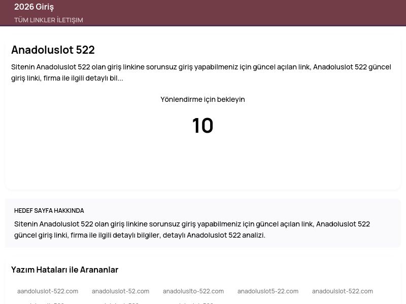 Anadoluslot 522 - 2026 Giriş - Ekran Görüntüsü