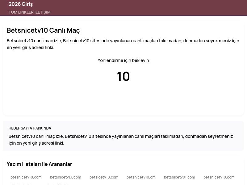 Betsnicetv10 Canlı Maç - 2026 Giriş - Ekran Görüntüsü