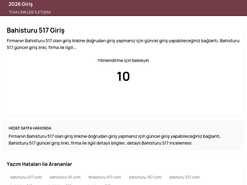Bahisturu 517 Giriş - 2026 Giriş - Ekran Görüntüsü