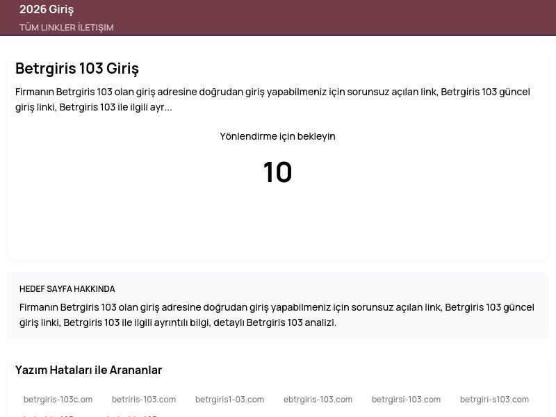 Betrgiris 103 Giriş - 2026 Giriş - Ekran Görüntüsü