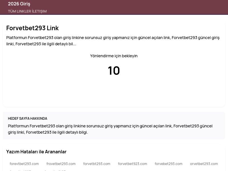 Forvetbet293 Link - 2026 Giriş - Ekran Görüntüsü
