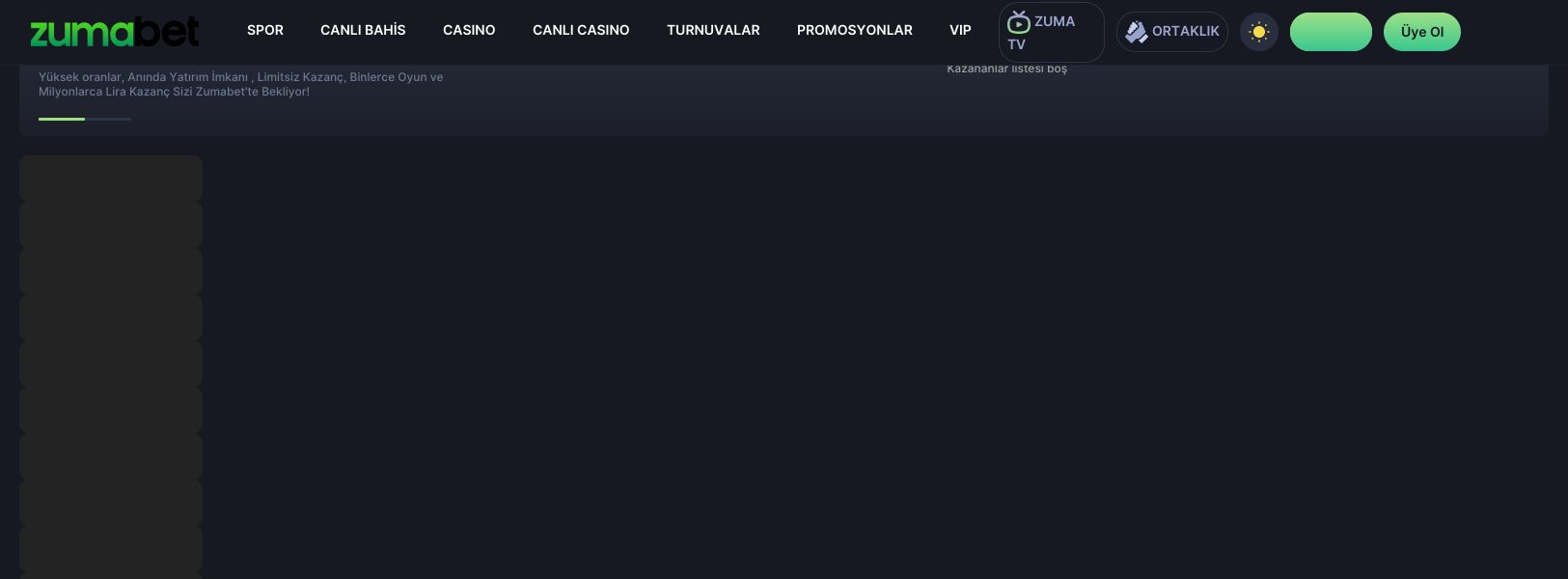 Zumabet Türkiye Resmi Sitesi - En iyi Bahis ve Casino Sitesi Zumabet.com - Ekran Görüntüsü