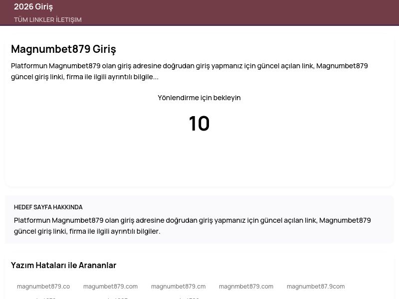 Magnumbet879 Giriş - 2026 Giriş - Ekran Görüntüsü
