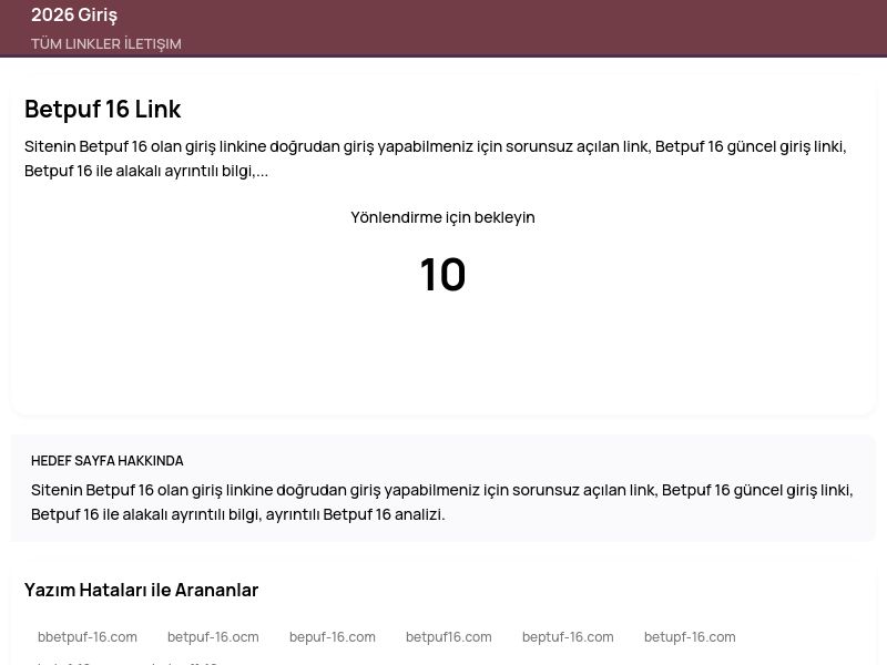 Betpuf 16 Link - 2026 Giriş - Ekran Görüntüsü