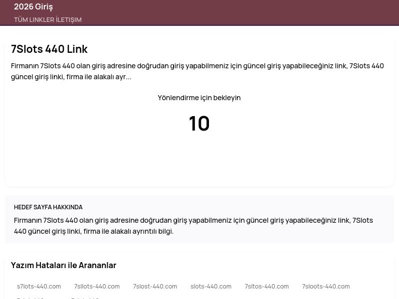 7Slots 440 Link - 2026 Giriş - Ekran Görüntüsü