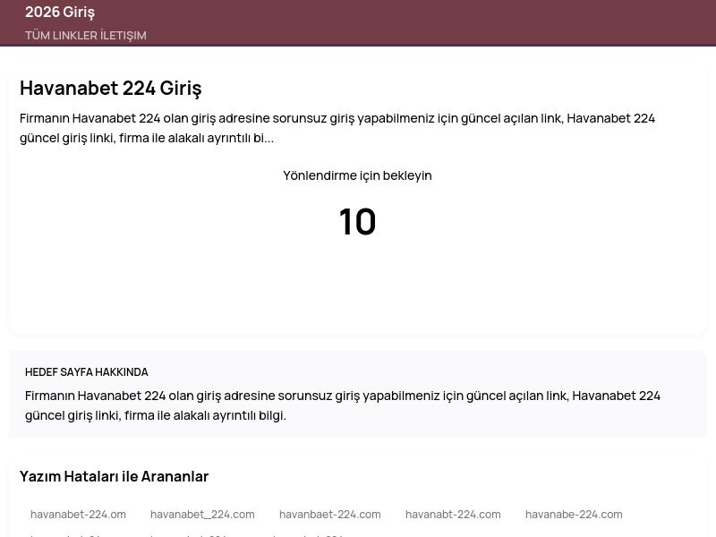 Havanabet 224 Giriş - 2026 Giriş - Ekran Görüntüsü