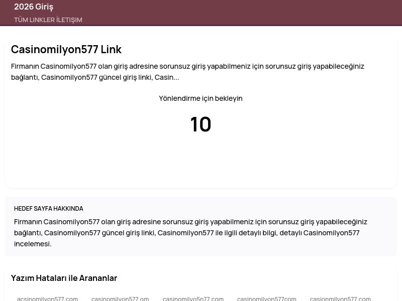 Casinomilyon577 Link - 2026 Giriş - Ekran Görüntüsü