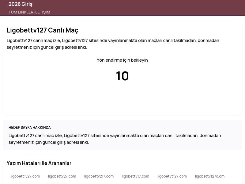 Ligobettv127 Canlı Maç - 2026 Giriş - Ekran Görüntüsü