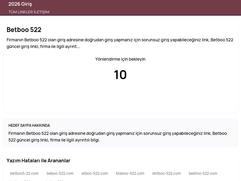 Betboo 522 - 2026 Giriş - Ekran Görüntüsü