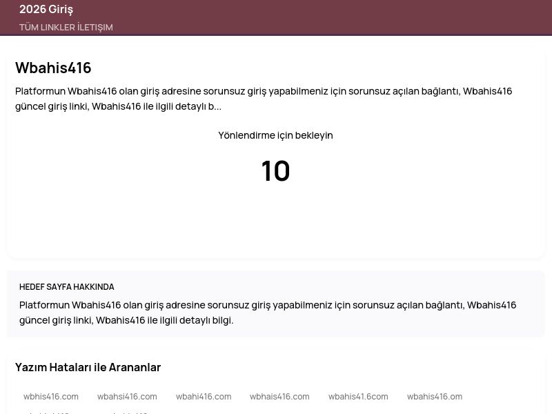 Wbahis416 - 2026 Giriş - Ekran Görüntüsü