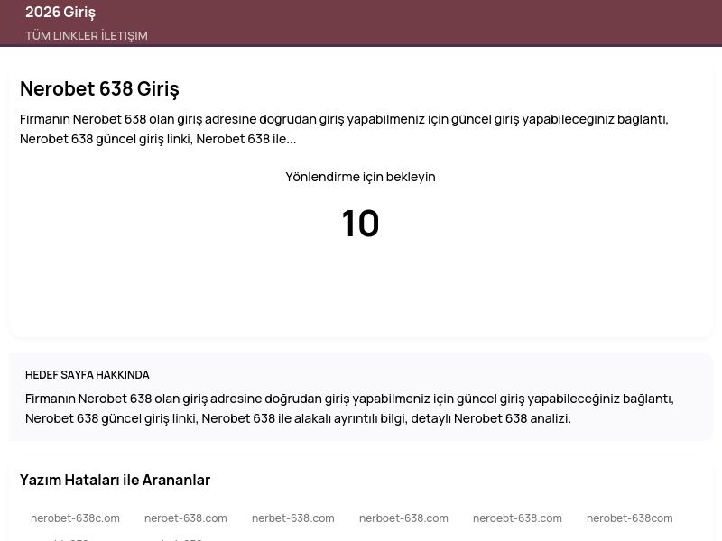 Nerobet 638 Giriş - 2026 Giriş - Ekran Görüntüsü
