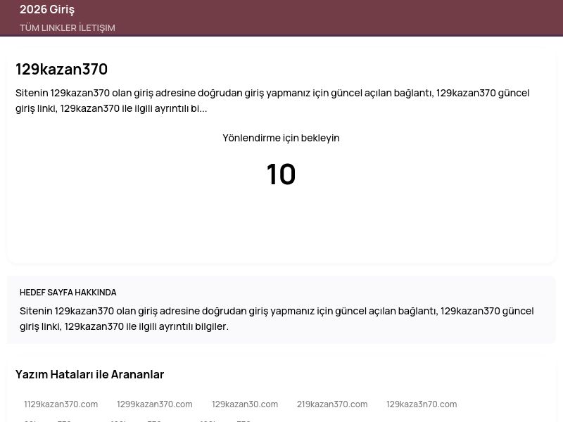 129kazan370 - 2026 Giriş - Ekran Görüntüsü