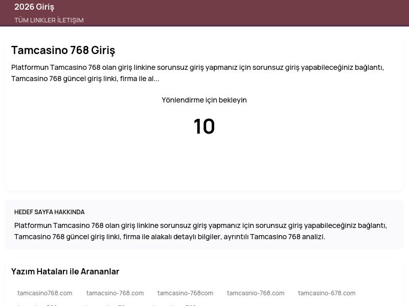 Tamcasino 768 Giriş - 2026 Giriş - Ekran Görüntüsü