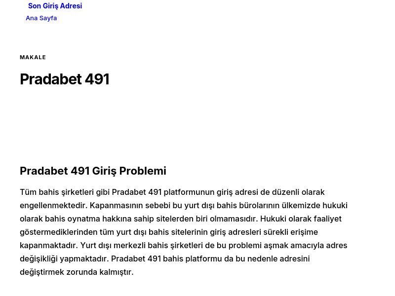 Pradabet 491 - Son Giriş Adresi - Ekran Görüntüsü