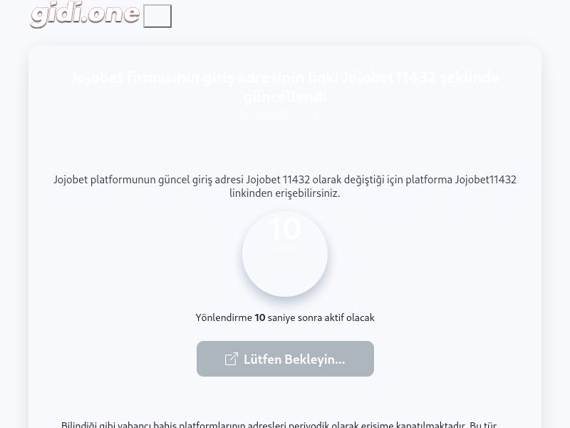 Jojobet firmasının giriş adresinin linki Jojobet11432 şeklinde güncellendi - Ekran Görüntüsü