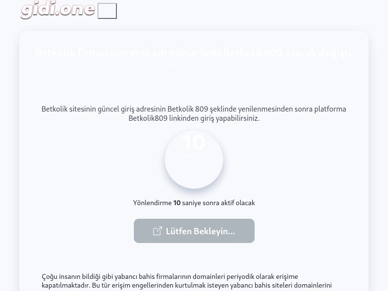 Betkolik firmasının yeni adresinin linki Betkolik809 olarak değişti - Ekran Görüntüsü