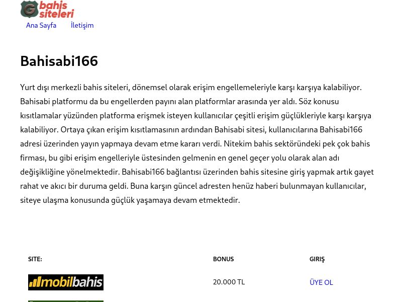 Bahisabi166 - Bahisabi Giriş - Ekran Görüntüsü