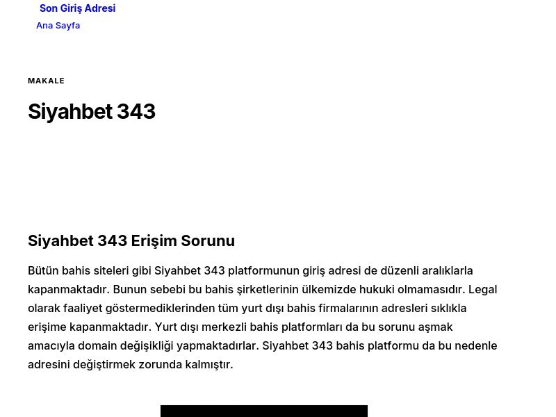 Siyahbet 343 - Son Giriş Adresi - Ekran Görüntüsü