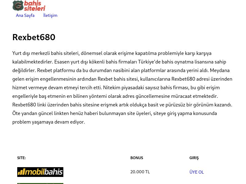 Rexbet680 - Ekran Görüntüsü