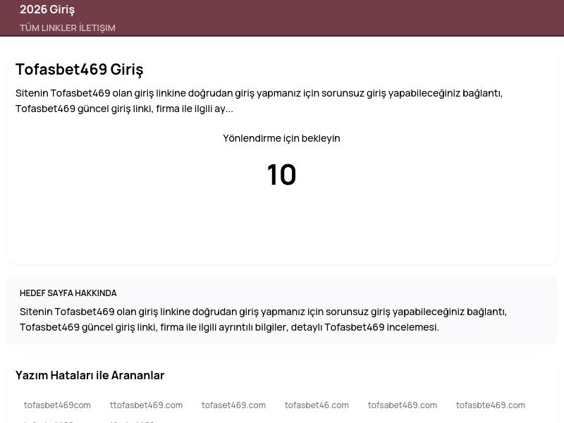 Tofasbet469 Giriş - 2026 Giriş - Ekran Görüntüsü