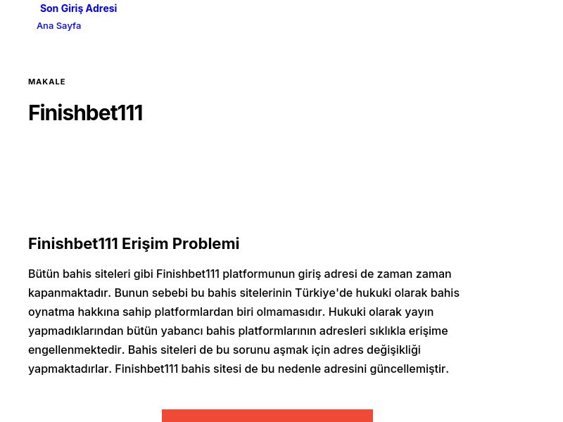 Finishbet111 - Son Giriş Adresi - Ekran Görüntüsü