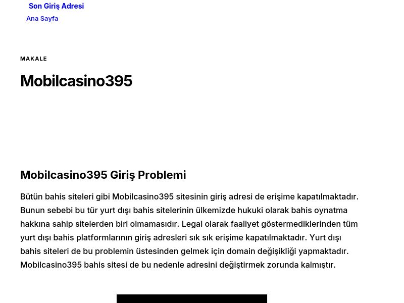 Mobilcasino395 - Son Giriş Adresi - Ekran Görüntüsü