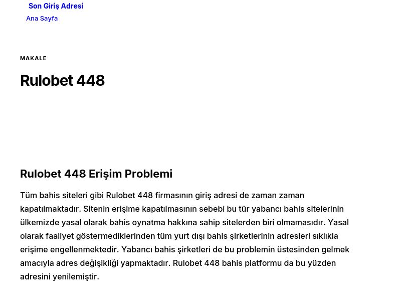 Rulobet 448 - Son Giriş Adresi - Ekran Görüntüsü