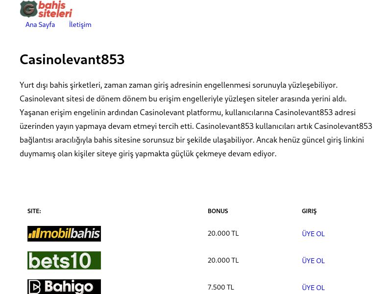 Casinolevant853 - Ekran Görüntüsü