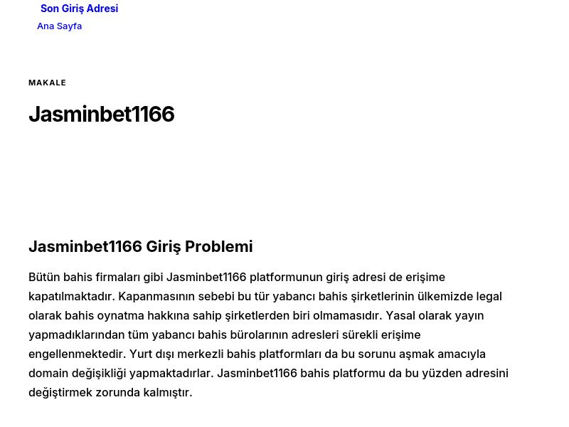 Jasminbet1166 - Son Giriş Adresi - Ekran Görüntüsü