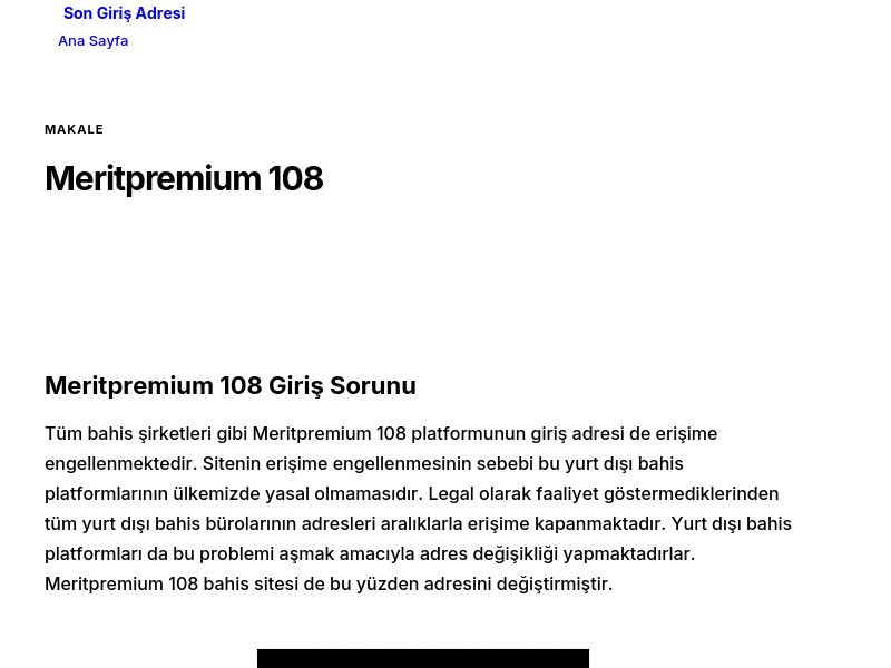 Meritpremium 108 - Son Giriş Adresi - Ekran Görüntüsü