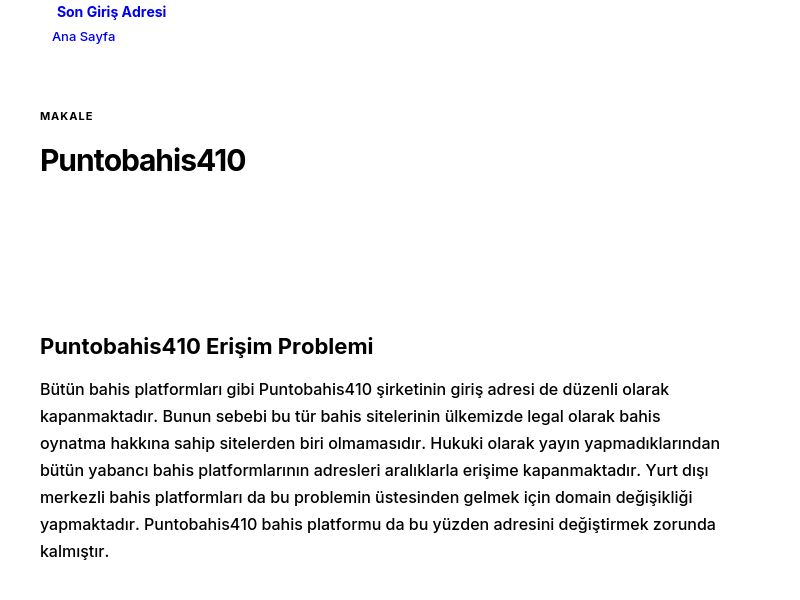 Puntobahis410 - Son Giriş Adresi - Ekran Görüntüsü