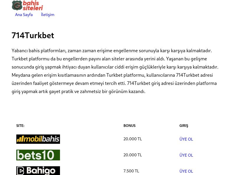 714Turkbet - Ekran Görüntüsü