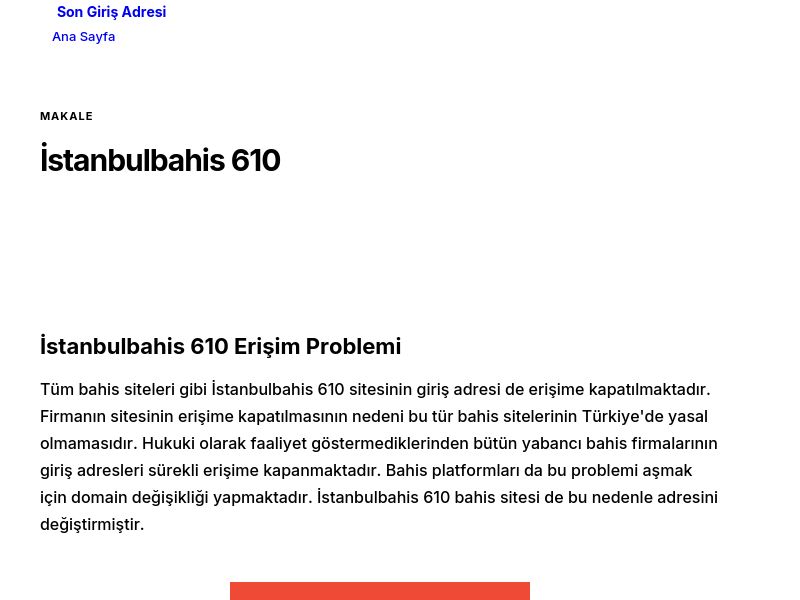 İstanbulbahis 610 - Son Giriş Adresi - Ekran Görüntüsü