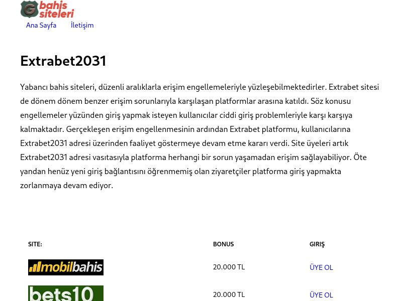 Extrabet - Extrabet2031 - Ekran Görüntüsü