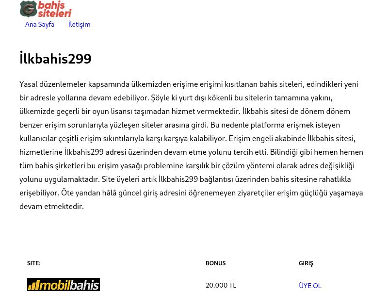 İlkbahis299 - Ekran Görüntüsü