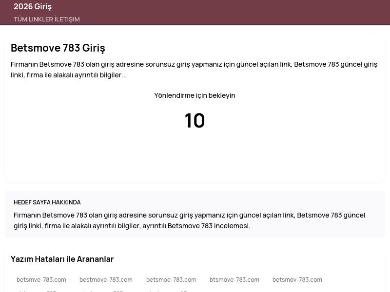 Betsmove 783 Giriş - 2026 Giriş - Ekran Görüntüsü