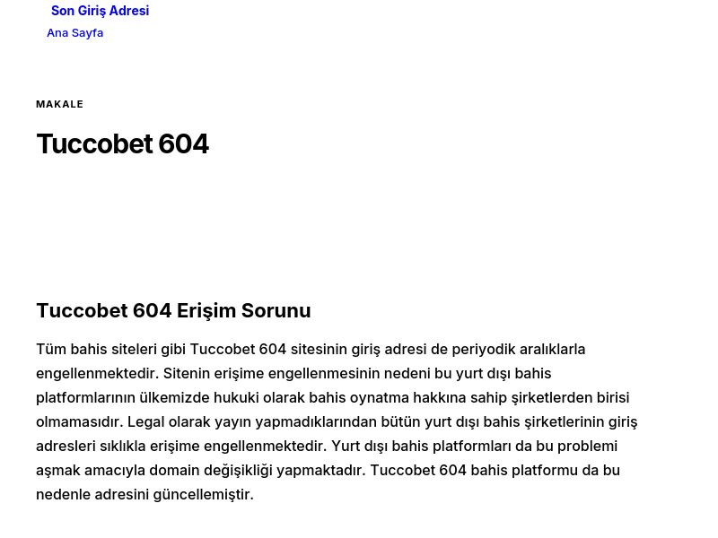 Tuccobet 604 - Son Giriş Adresi - Ekran Görüntüsü